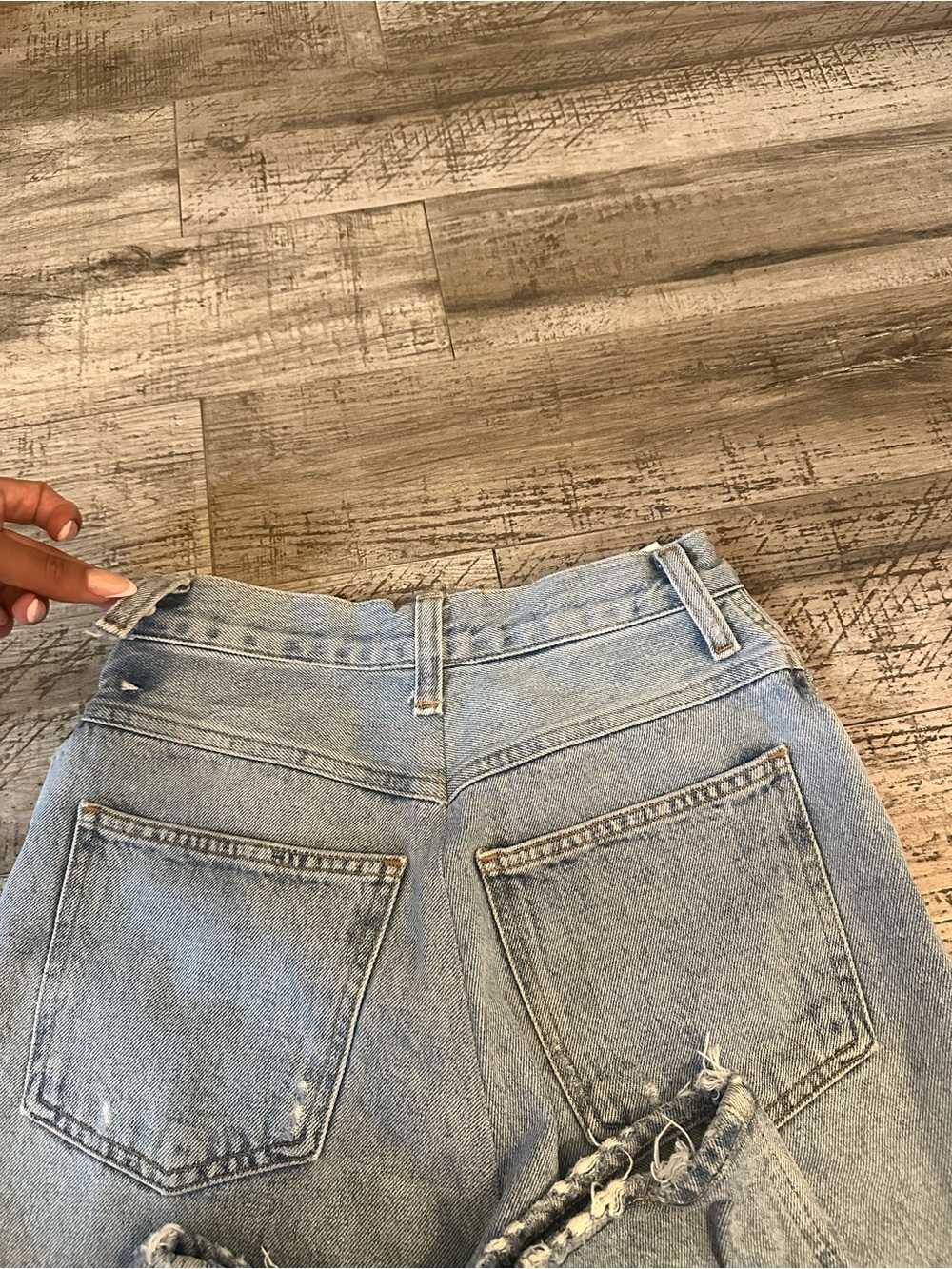 Agolde High-Rise Light Blue Straight Leg Jeans - Picture 7 of 7